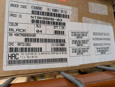 Nortel Meridian M2008HF Basic Black Phone (NT9K08AB03) - Image 1 of 2