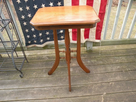 Solid Oak Victorian Parlor table/ plant stand Cover