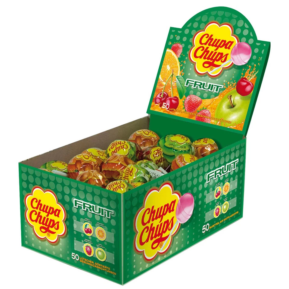 LOLLIS Chupa Chups Fruit Lecca-Lecca Fruttata in Espositore Cassa anni 50 600g