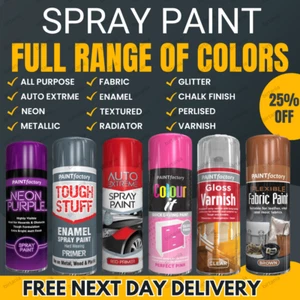 All Purpose Aerosol Spray Paint Auto Car Matt Gloss for Wood Metal Plastic - B17 - Picture 1 of 167