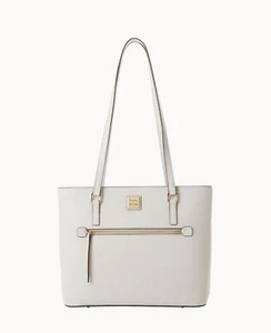 Dooney & Bourke Saffiano Leather Shopper - Ecru - Brand New - $298 - Picture 1 of 4