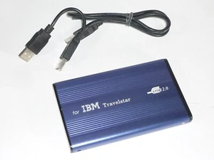 IBM Travelstar 40GB USB 2.0 Portable Slim External Hard Drive - Afbeelding 1 van 2