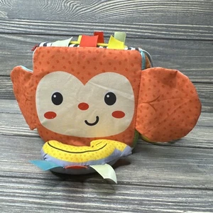 Infantino Peek And Seek Sensory Discover Cube Crink Rattle Plush Baby Toy  - Picture 1 of 11