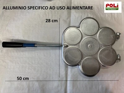 TIGELLIERA PER TIGELLE 7 POSTI MADE IN ITALY IN ALLUMINIO FONDERIE MODENA - Immagine 1 di 4