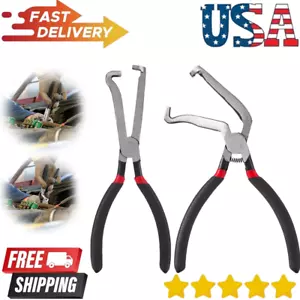 2PCS Electrical Disconnect Pliers Fuel Line Petrol Clip Pipe Pliers Repair Tools - Picture 1 of 17