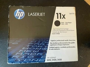 Genuine HP 11X Black Toner Print Cartridge Q6511X FACTORY SEALED BOX - Afbeelding 1 van 3