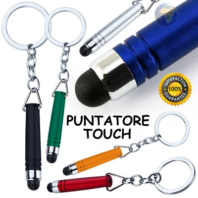 PENNA Puntatore TOUCH SCREEN Pennino CAPACITIVO x SMARTPHONES Schermi TELEFONO - Immagine 1 di 4