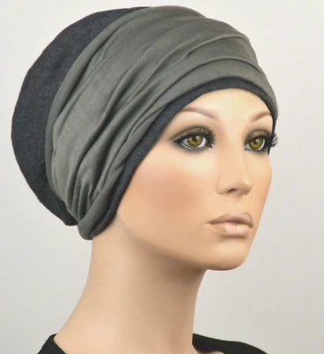 MARKENLOS BEANIE MÜTZE + BAND Chemo Turban Stirnband Kopftuch Cap Chemomütze Set Jessy NEU