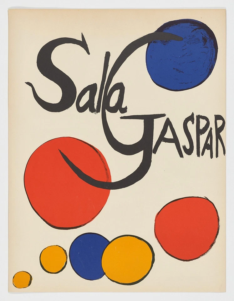 Póster litográfico vintage original 1973 de Alexander Calder exposición de arte tienda como nuevo Foto 1 de 1