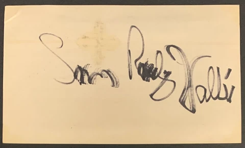 Rudy Vallee Signed Index Card Autographed Crooner Radio Host Bandleader Cover