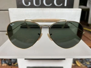 VINTAGE BAUSCH & LOMB RAY-BAN AVIATOR OUTDOORSMAN SUNGLASSES FRAMES USA 62mm - Picture 1 of 8
