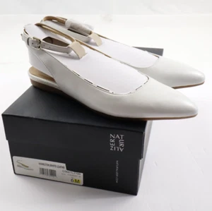 Naturalizer Women's 6M Hamilton White Slingback Pointed Toe Ballet Flats Shoes - Picture 1 of 10