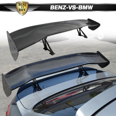 56 Inch Universal Fit 3D Trunk Spoiler Rear Wing Deck GT Style Carbon Fiber CF - Image 1 of 4