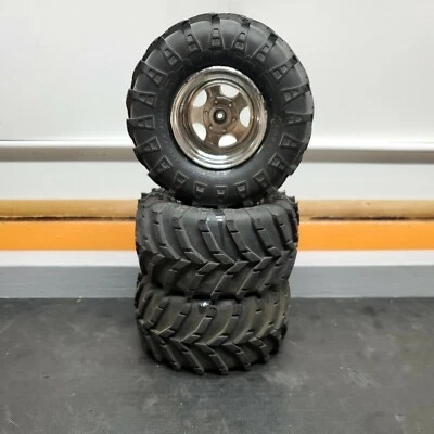 RARE PROLINE MASHER 2000 TIRES WITH INSERTS Glued to Rims - Image 1 of 4