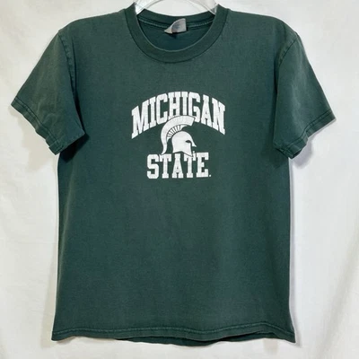 Vintage Michigan State University MSU Women's Small Tee Youth Large T-Shirt Mich - Image 1 of 4