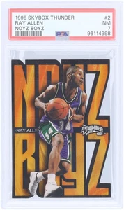 Tarjeta de 7 PSA Ray Allen Milwaukee Bucks 1998 Skybox Thunder Noyz Boys #2 - Imagen 1 de 2