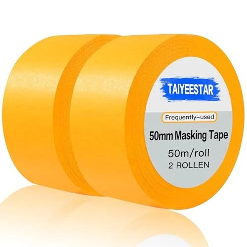 Taiyeestar 2 rotoli di nastro adesivo per pittura, 50 mm x 50 m, nastro (Z5c) - Immagine 1 di 1
