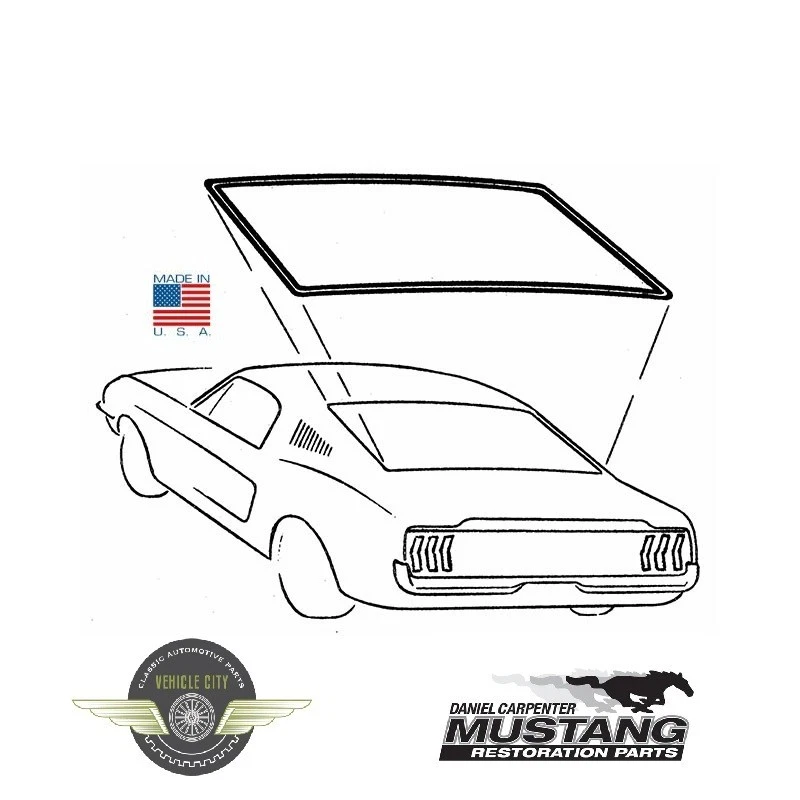 Ford Mustang Fastback 1971 1972 1973 ventana trasera resistente al clima hecho en EE. UU. OEM Foto 1 de 1