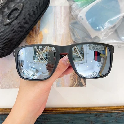 Gafas de sol Oakley Holbrook OO9417-0559 XL para hombre lentes plateadas marco negro mate Foto 1 de 4