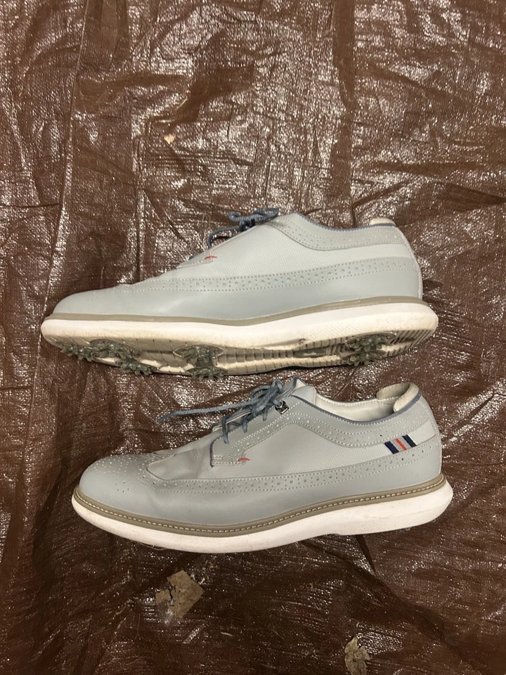 Zapatos de golf FootJoy FJ Traditions punta de ala gris/azul marino/rojo 57912 para hombre talla 12 Foto 1 de 4