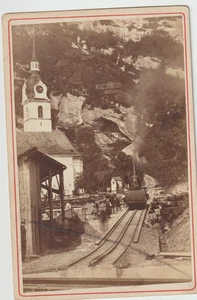 Foto Antigua Tren de Vapor Suizo Años 1870 Foto-Rigi Mountain Railway-H. Fisher De Colección - Imagen 1 de 2