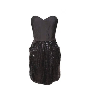 Pure Sugar Black Corset Sequin Skirt Cocktail Prom Party Bustier Dress S NWT - Picture 1 of 4