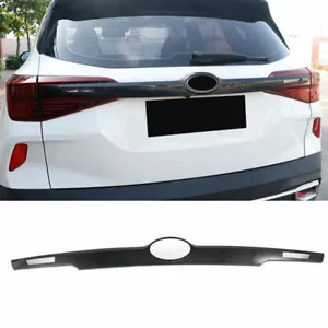 For Kia Seltos 2020-2023 Carbon Fiber Rear Trunk Tailgate Lid molding Cover Trim - Picture 1 of 5