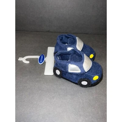 NUEVO Antiguo Azul Marino 2006 Coche de Carreras Zapatilla Botines Acolchado Zapato Talla 6-12 meses Regalo Vacaciones Foto 1 de 4