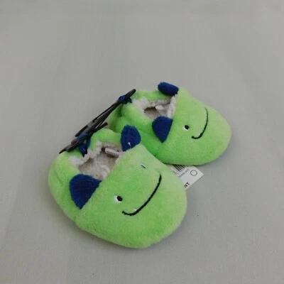 Swiggles Toddler Sherpa Lined Faux-Fur Monster Slippers - 4, Green #4786 - Image 1 of 4