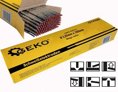 GEKO 3,25mm Schweißelektroden Stabelektrode Rosa Universalelektrode 3,25 x 350mm