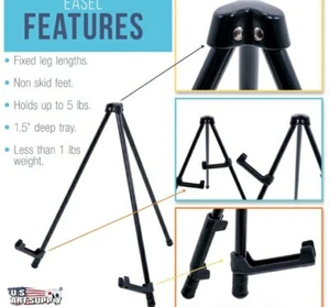 14" Steel Tabletop Instant Display Easel , Portable Tripod Stand, Signs - Picture 1 of 3