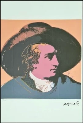 ANDY WARHOL *Johann Wolfgang Goethe* 57 x 38 cm*signed lithograph*limited#28/100 - Bild 1 von 4