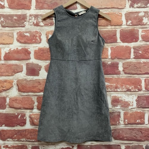 VETEMENTS Abito da donna Altard State piccolo grigio chiaro finta pelle scamosciata elasticizzato senza maniche