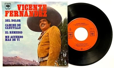 VICENTE FERNANDEZ El Remedio 7" Vinyl EP 1969 MEXICO CBS His Second EP - Image 1 of 4