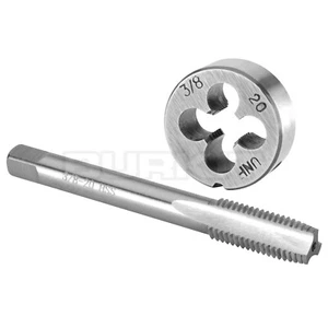 Juego de grifo y troquel 3/8"-20 UN mano derecha, 3/8 x 20 grifo de hilo UN y troquel redondo - Imagen 1 de 6
