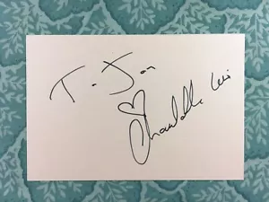 Charlotte Lewis - Excessive Force - Red Shoe Diaries - Hey DJ - Autographed 1987 - Picture 1 of 2