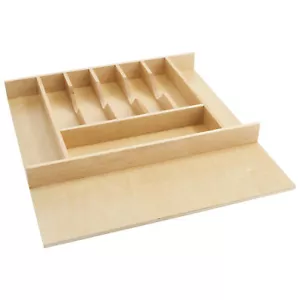 Rev-A-Shelf 9 Cutlery Compartment Tray Cabinet Insert Short, Natural, 4WCT-3SH - Picture 1 of 6
