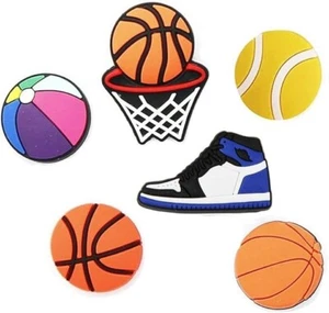 6 Stck. Basketballschuh Charms Charms Pins Zubehör für Clog Schuhe Schnallen - Bild 1 von 4