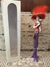 NIB Tassel Doll with Porcelain Hair, Face, Torso & Hands Purple Red Feather 12"