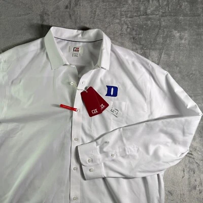Camisa con botones Cutter & Buck Duke Blue Devils fácil cuidado XL Foto 1 de 4