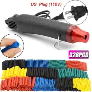 【NEW】300W PORTABLE HOT AIR GUN (110V US PLUG) WITH 328PCS HEAT SHRINK TUBES - Picture 1 of 12