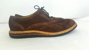 Zapatos Oxford COLE HAAN para hombre punta de ala en marrón gamuza C12038 talla 10,5 medianos - Imagen 1 de 10