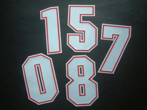 NUMERI UFFICIAL ARSENAL AWAY 1996-1997 OFFICIAL NUMBERS FLOCK/VELVET by ISS - Foto 1 di 1