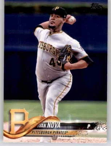 2018 Topps Series 1 Ivan Nova Base Card MLB PWE Set Break Pirates #222 - Picture 1 of 2