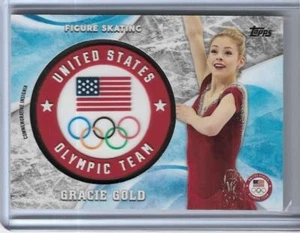 Tarjeta de insignia de oro Topps Olympics 2018/99 ~ excelente patinaje artístico - Imagen 1 de 2
