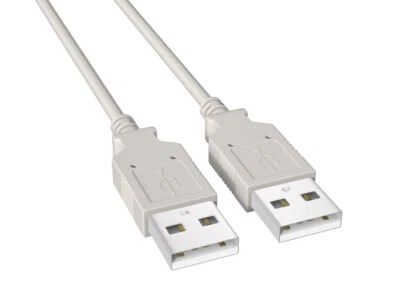 15ft USB 2.0 Type A Male to Male Cable, 480Mbps, Double-Shielded, Beige - Image 1 of 4