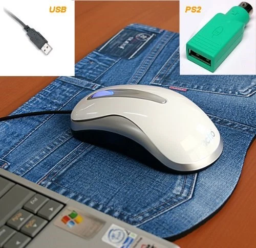 Actto Optical White Mouse USB PS/2 for Lenovo DELL Sony HP Toshiba Mac Desktop - Image 1 of 2
