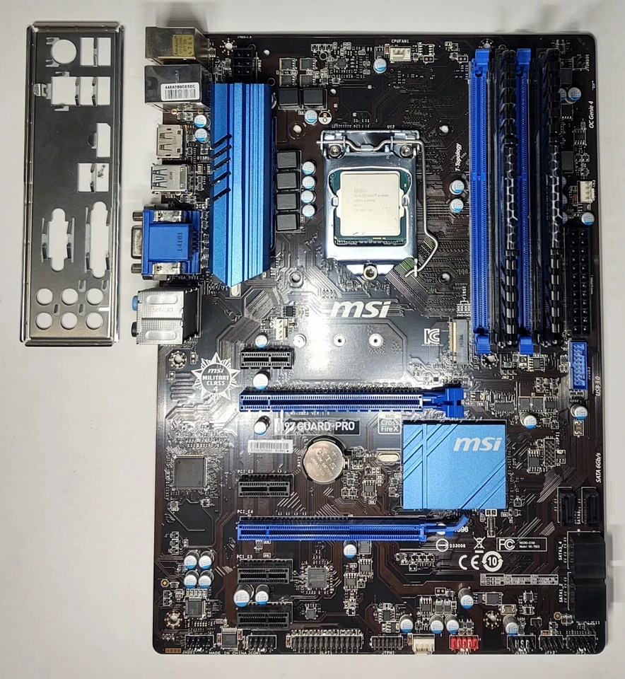 Материнская плата MSI H97 Guard-Pro версия: 1.0 MS-7923 LGA1150 с i5-4690K и 2X8 ГБ RAM - Изображение 1 из 4