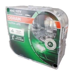 H4 OSRAM Ultra Life Extra Lifetime P43t 12V 60/55W 2er Box Halogen  64193ULT-HCB - Picture 1 of 3