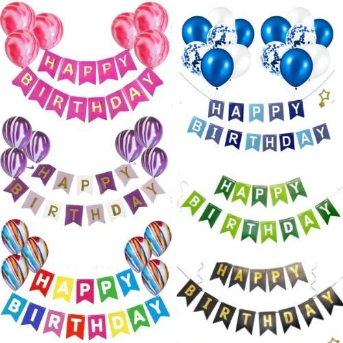 INFLATE DECORATE HAPPY BIRTHDAY BUNTING BANNER LETTER HANGING CARD PARTY DECORATION GARLAND UK su